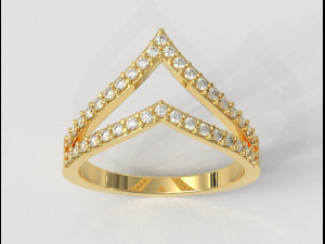 Diamond Fashion Ring 3D Print Model