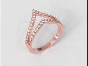 Diamond Fashion Ring 3D 打印模型