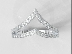 Diamond Fashion Ring 3D 打印模型