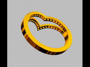 Diamond Fashion Ring 3D 打印模型