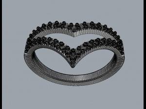 Diamond Fashion Ring 3D 打印模型