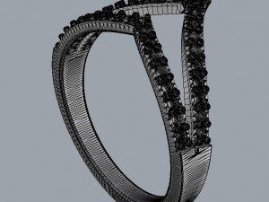 Diamond Fashion Ring 3D 打印模型