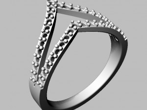 Diamond Fashion Ring 3D 打印模型