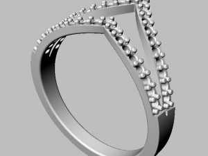 Diamond Fashion Ring 3D 打印模型