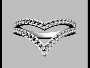 Diamond Fashion Ring 3D 打印模型
