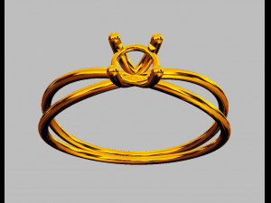 4mm Diamond Ring 3D Baskı Modeli