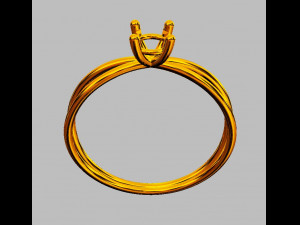 4mm Diamond Ring 3D Baskı Modeli