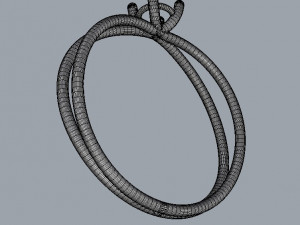 4mm Diamond Ring 3D Baskı Modeli