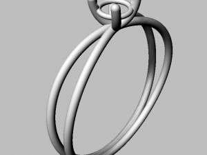 4mm Diamond Ring 3D Baskı Modeli
