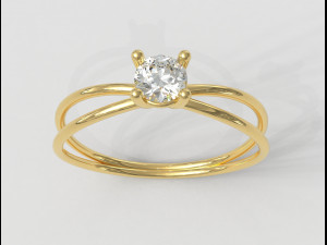 4mm Diamond Ring 3D Print Model