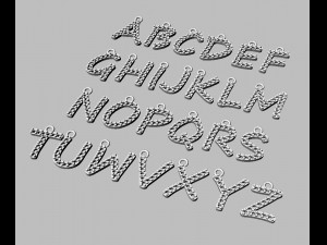 Alphabet Pendants Model Cetak 3D