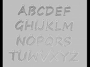 Alphabet Pendants Model Cetak 3D
