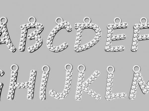 Alphabet Pendants 3D Print Model
