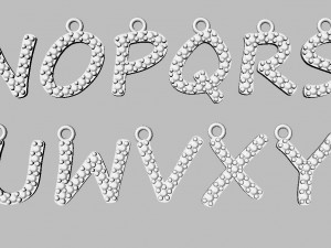 Alphabet Pendants Model Cetak 3D