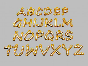 Alphabet Pendants Model Cetak 3D