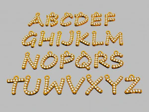 Alphabet Pendants 3D Print Model