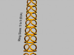Curve Diamond Ring 3D Print Model