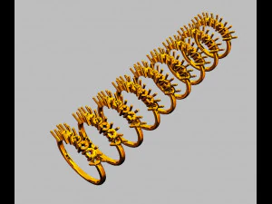 3mm gemstone ring 3D Print Model