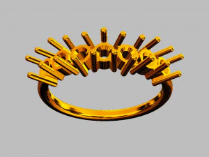3mm gemstone ring 3D Print Model