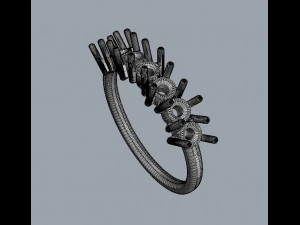 3mm gemstone ring 3D Print Model
