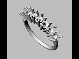 3mm gemstone ring 3D Print Model