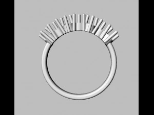 3mm gemstone ring 3D Print Model