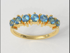 3mm gemstone ring Modelo de Impressão 3D