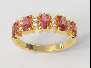 Gemstones Ring 3D Print Model