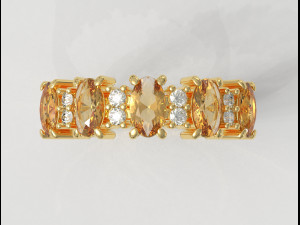 Gemstones Ring 3Dプリントモデル