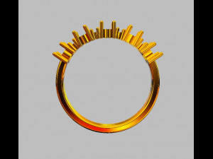 Gemstones Ring 3Dプリントモデル