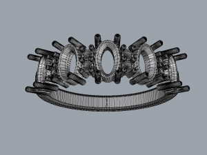 Gemstones Ring 3Dプリントモデル