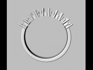 Gemstones Ring 3Dプリントモデル
