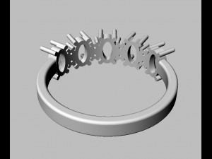 Gemstones Ring 3Dプリントモデル
