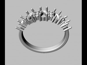 Gemstones Ring 3Dプリントモデル