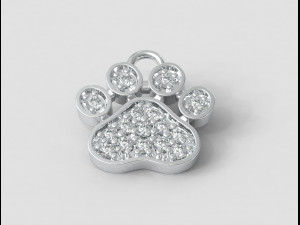 Paw Diamond Pendant Modelo de impresión 3D