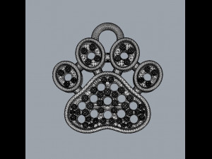 Paw Diamond Pendant Modelo de impresión 3D