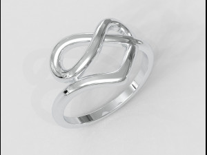 Heart Knot Ring 3D 프린트 모델
