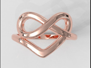 Heart Knot Ring 3D 프린트 모델