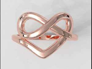 Heart Knot Ring 3D Print Model