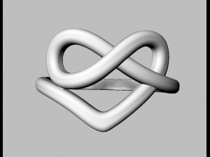 Heart Knot Ring 3D 프린트 모델