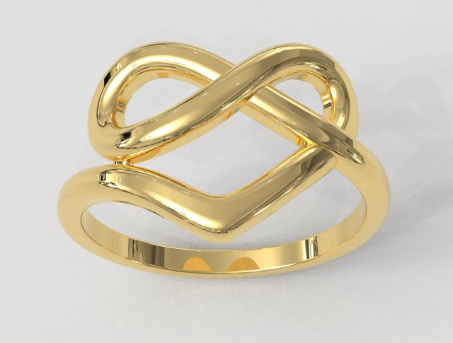 Heart Knot Ring 3D 프린트 모델 .c4d .max .obj .3ds .fbx .stl .blend 