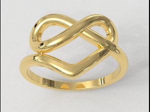 Heart Knot Ring 3D Print Model