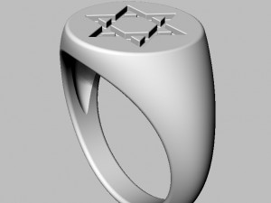 Star of David - Signet Ring 3D Print Model