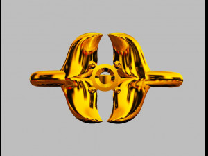 Dolphin Gemstone Ring 3D Принт Модель