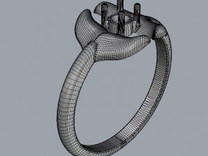 Dolphin Gemstone Ring 3D Принт Модель