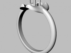 Dolphin Gemstone Ring 3D Принт Модель