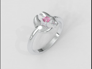 Dolphin Gemstone Ring 3D Принт Модель