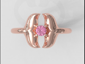 Dolphin Gemstone Ring 3D Принт Модель