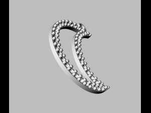 Diamond Moon Pendant 3D Print Model