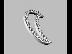 Diamond Moon Pendant 3D Print Model